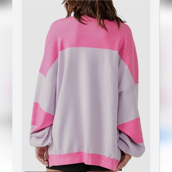 Free People Lavender and Fuchsia Sweater Size S - Picture 5 of 8
